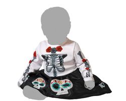 Disfraz esqueleto mejicano catrina bebe