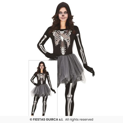 Disfraz esqueleto mujer