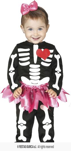 Disfraz infantil esqueleto niña bebé