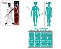 Disfraz infantil esqueleto niño blanco atosa