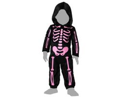 Disfraz Esqueleto Rosa Bebe