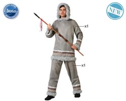 Disfraz esquimal gris hombre