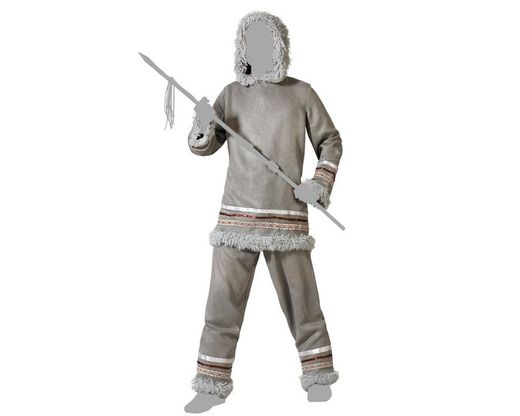 Disfraz esquimal gris hombre