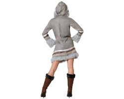 Disfraz esquimal gris mujer