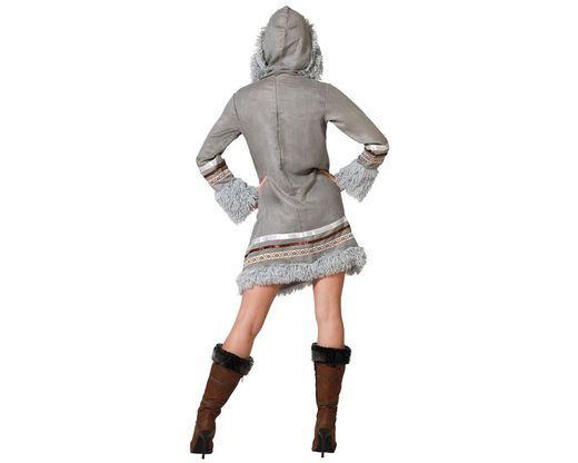 Disfraz esquimal gris mujer