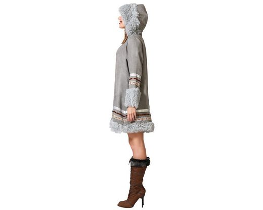 Disfraz esquimal gris mujer