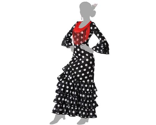 Disfraz flamenca negro adulta