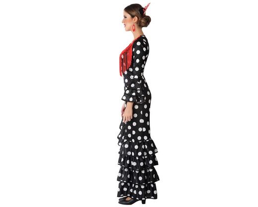 Disfraz flamenca negro adulta