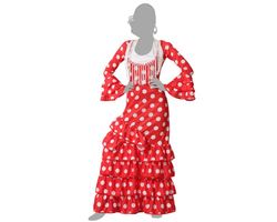 Disfraz flamenca rojo adulta