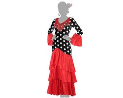 Disfraz flamenca rojo adulto