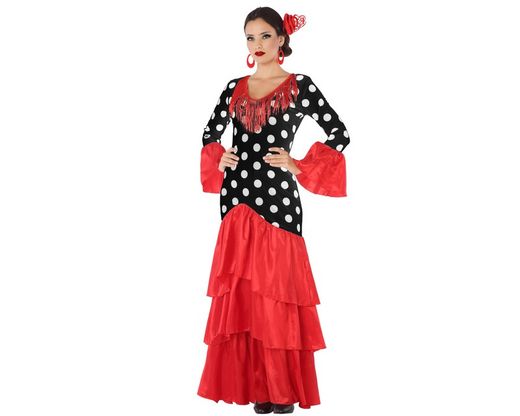 Disfraz flamenca rojo adulto
