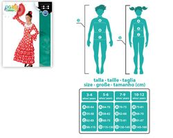 Disfraz flamenca rojo infantil