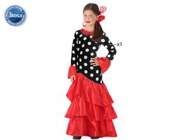 Disfraz flamenca rojo infantil