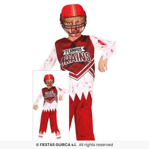 Disfraz futbol americano-rugby zombi