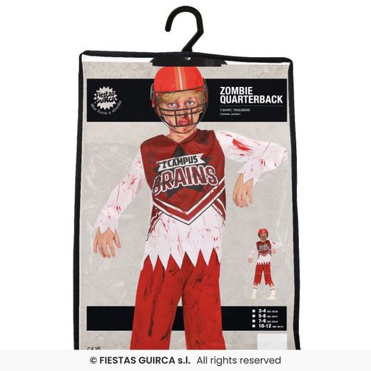 Disfraz futbol americano-rugby zombi