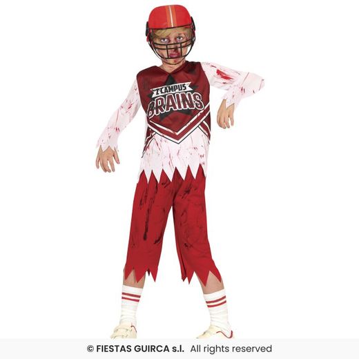 Disfraz futbol americano-rugby zombi