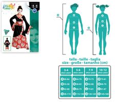 Disfraz geisha negro infantil
