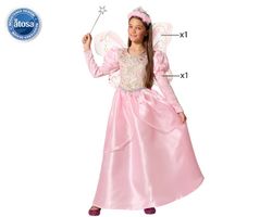 Disfraz hada madrina rosa infantil