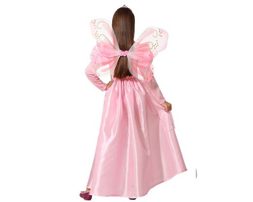 Disfraz hada madrina rosa infantil