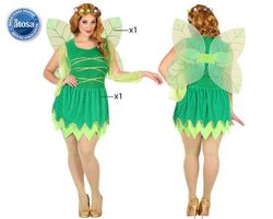 Disfraz hada verde campanilla adulta