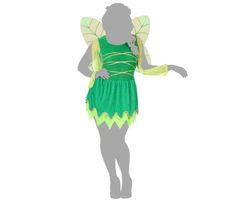 Disfraz hada verde campanilla adulta