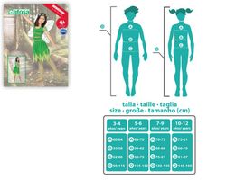 Disfraz hada verde campanilla infantil