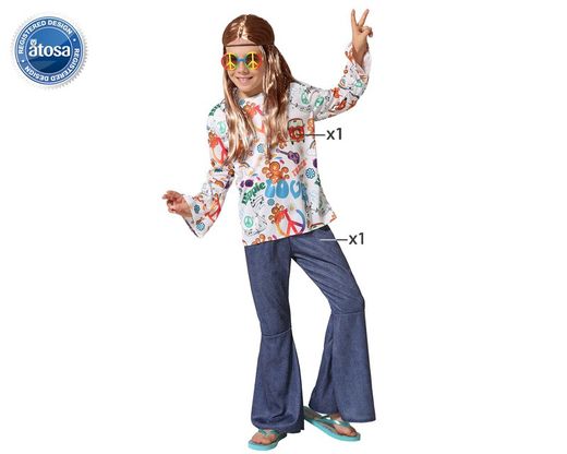 Disfraz hippie infantil