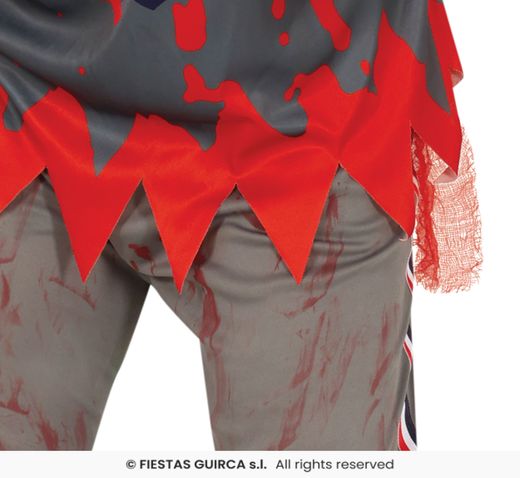 Disfraz jugador rugby-futbol americano zombi adulto