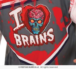 Disfraz jugador rugby-futbol americano zombi adulto