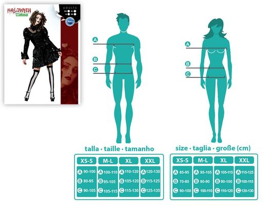 Disfraz lolita gótica negro adulto