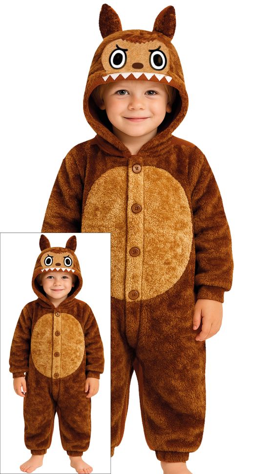 Disfraz Lulu monster pyjama marrón infantil (la bubu)