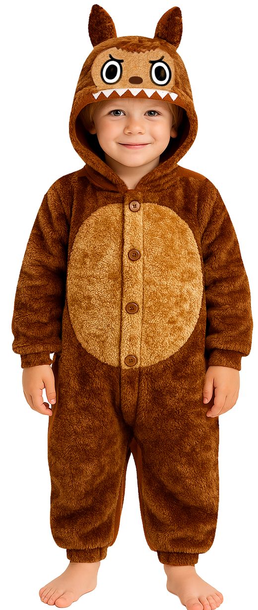 Disfraz Lulu monster pyjama marrón infantil (la bubu)
