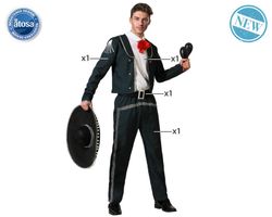 Disfraz mariachi negro hombre