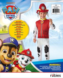 Disfraz Marshall, Paw Patrol, Patrulla Canina infantil ( licencia oficial)