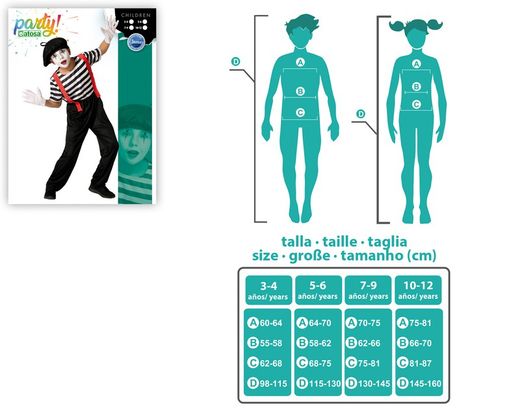 Disfraz mimo infantil