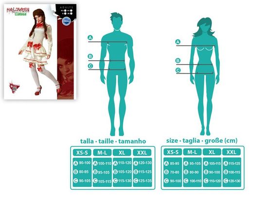 Disfraz Muñeca Porcelana Annabel Beige de mujer