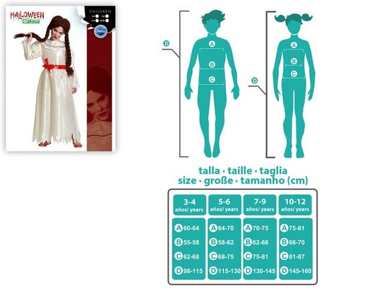 Disfraz infantil muñeca de porcelana Anabel