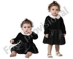 Disfraz Niña Fantasma Negro Miercoles Bebe
