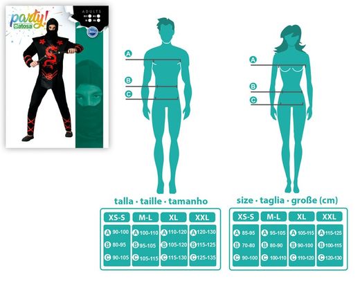 Disfraz ninja adulto