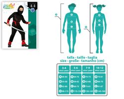 Disfraz ninja rojo infantil