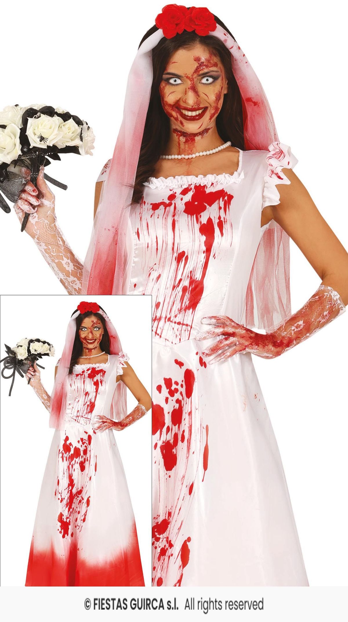 Disfraz novia cadáver zombi adulta Talla L