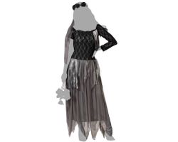Disfraz Novia Halloween Gris Adulta
