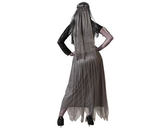 Disfraz Novia Halloween Gris Adulta