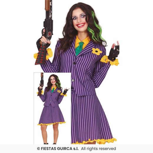 Disfraz payasa joker mujer