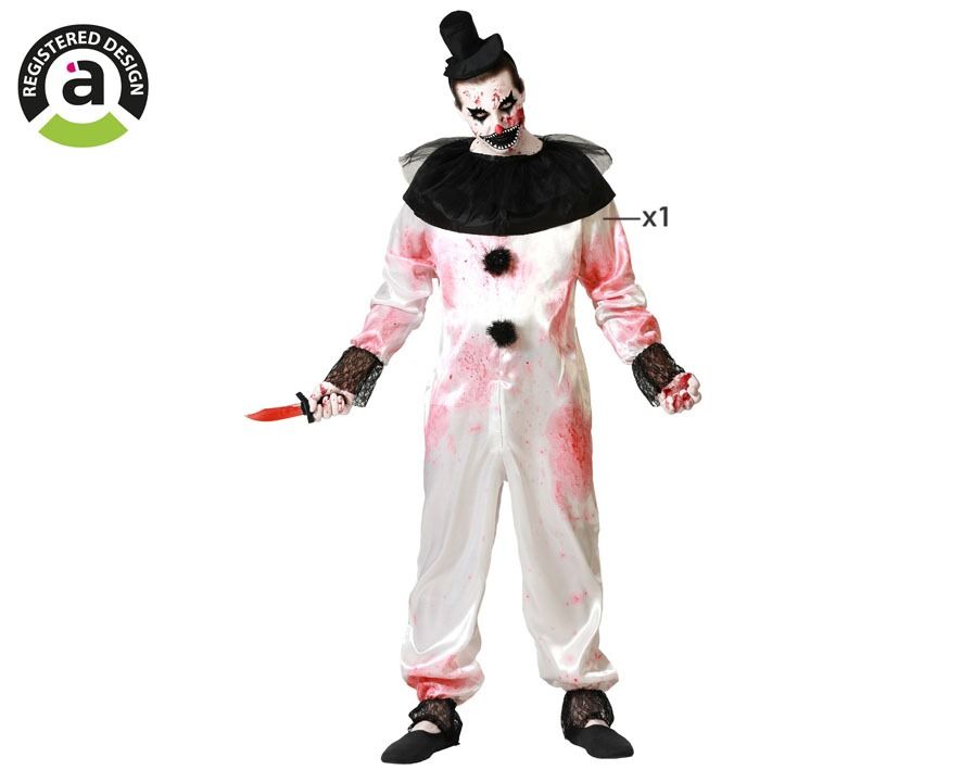 Disfraz Payaso ensangrentado terrifier adulto M-L