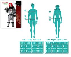 Disfraz adulto payaso gris IT