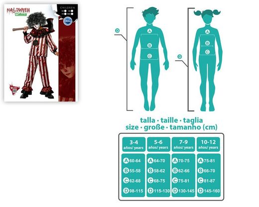 Disfraz Payaso Halloween de niño