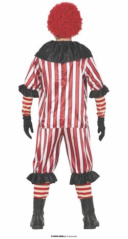 Disfraz payaso halloween rayas adulto