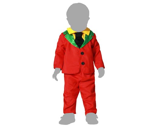 Disfraz Payaso Halloween Rojo Joker Bebe