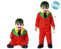 Disfraz Payaso Halloween Rojo Joker Bebe